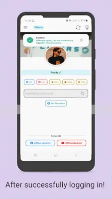 Flikers - Get FB reactions android App screenshot 2